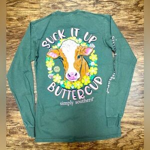 Simply Southern Long Sleeve T-Shirt Size Small “Suck it up Buttercup”